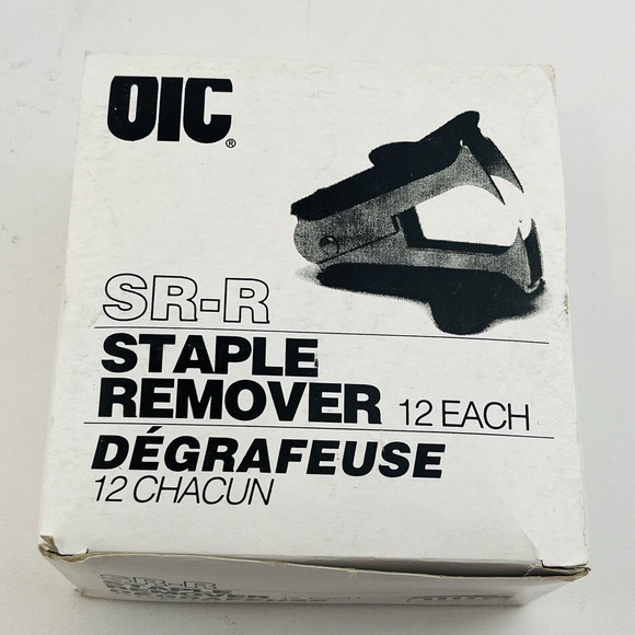 OIC SR-R Staple Remover 12‎ Pack Black Plastic Removes Standard Staples - Picture 3 of 7